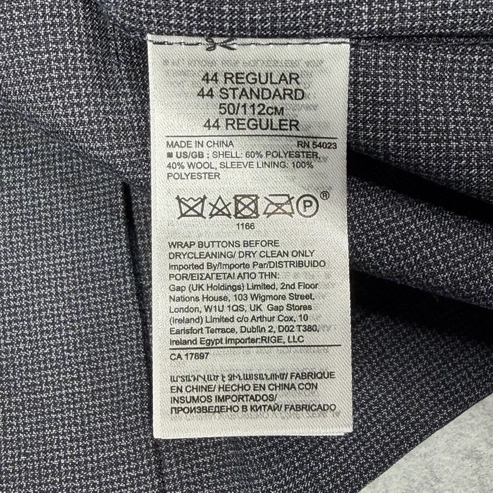 Banana Republic Core Temp Half Lined Performance Sport Coat Blazer Men's 44 R